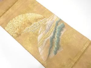 地紙に富士・松原模様織り出し袋帯